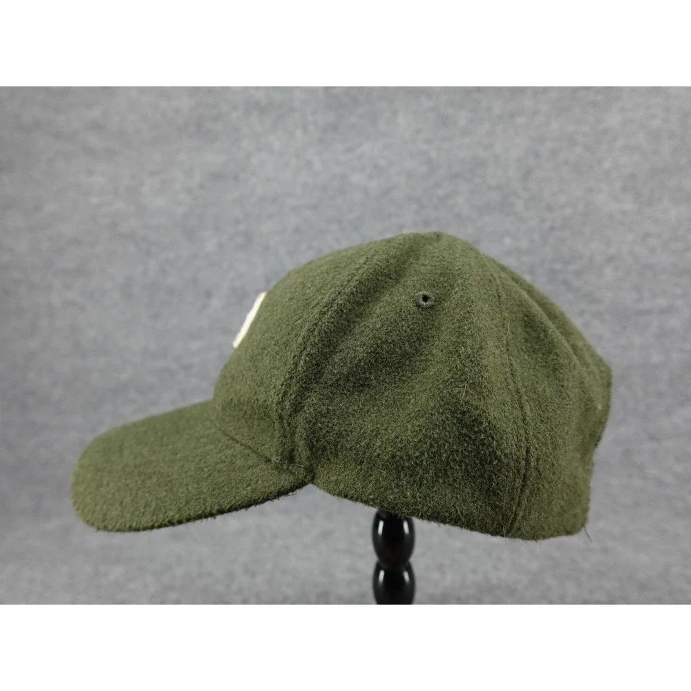 Portland Gear‎ Baseball Cap Mens OSFM Green Wool Blend Leather Strap P Patch